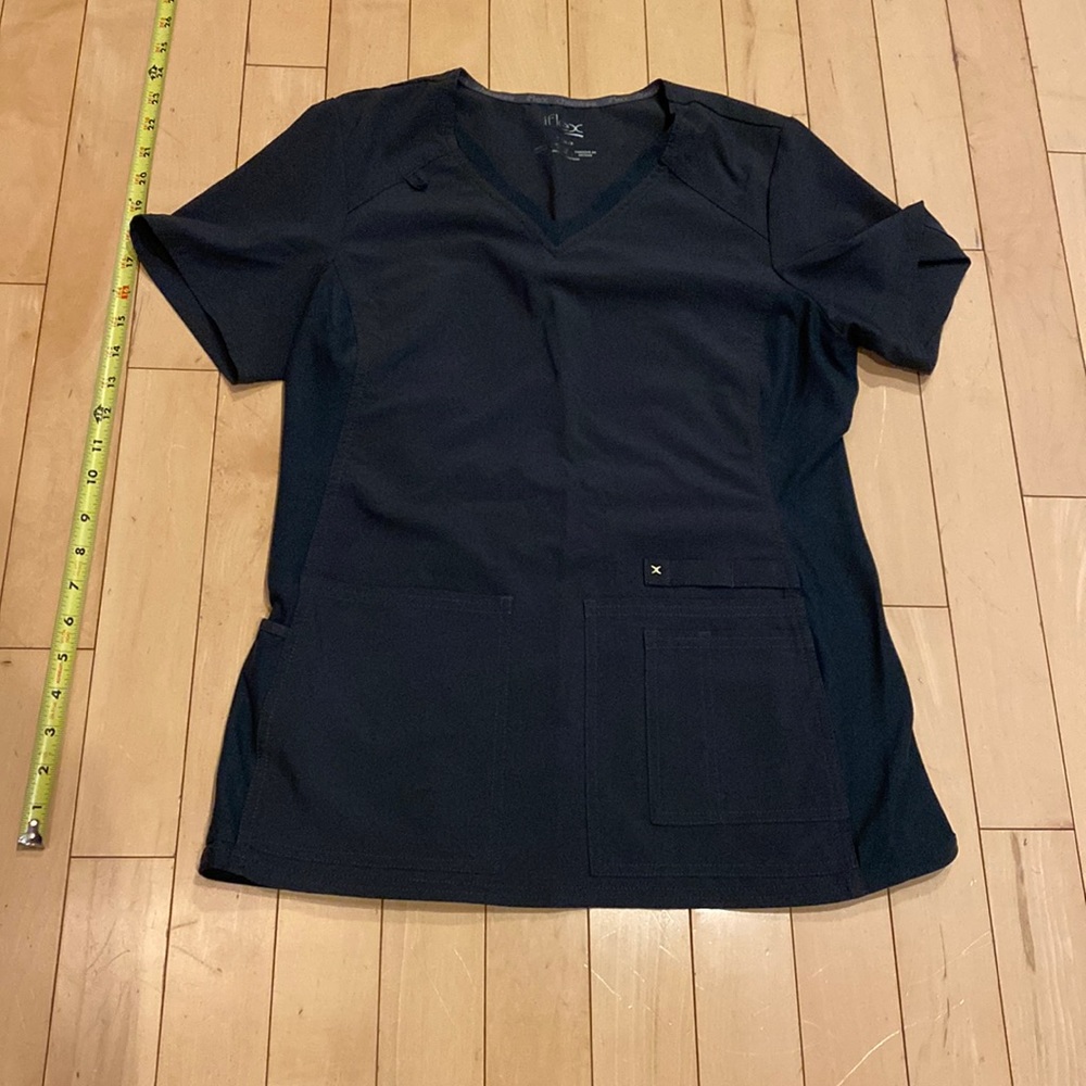 Cherokee iflex Scrub Top Dark Gray